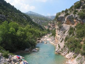 Le canyon Barrasil qui borde le camping El Puente