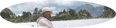 Cathy devant son lac préféré