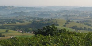 Paysage embrumé au pied de l'Atxuria